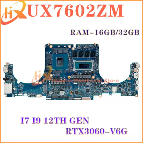 KEFU UX7602Z Mainboard For ASUS Zenbook Pro 16X OLED UX7602 UX7602ZM Laptop Motherboard i7-12700H i9