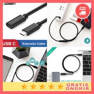 Ugreen Cable USB 3.1 Type C Extension Cord Male to Female 50cm - ED008 - Black