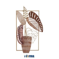 Informa 47X75.6X5.7 cm Multi Leaves Wall Decoration Sm71 Wall Art Decoration Home Cafe Restaurant Ho