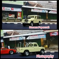 Diorama Papercraft Photography Warung jalanan hot wheels Tomica Matchbox Dll
