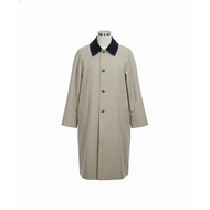 Old Navy Women's Trench Coat - High Quality Corduroy Velvet Collar Khaki Coat - Straight 3D Form