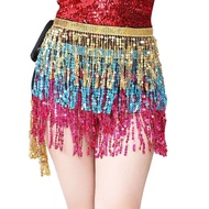 Belly Dance Rok Mini Pendek Bintik Belly Dance Hip Scarf Sabuk Sequin