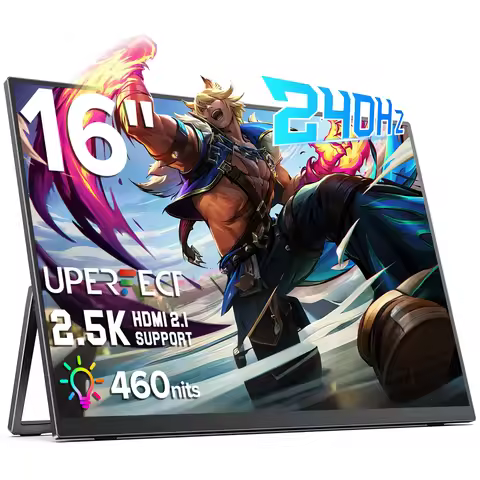 UPERFECT 16" 2K 240Hz Portable Gaming Monitor 2560x1600 QHD Display 100% DCI-P3 400 Nits External Se