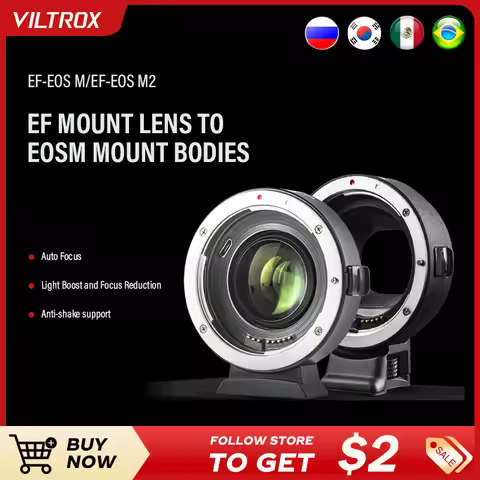 Viltrox EF-EOS M/M2 Lens adapter Electronic Auto Focus Ring for Canon Camera M M2 M3 M6 M10 M50 M100
