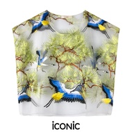 iCONiC QUEEN OF BIRD EMBROIDERY TOP #5478 เสื้อลูกไม้ ทรงหลวม ปักลาย ดอกไม้ 3มิติ ขนาด ฟรีไซส์ อก 50