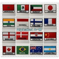 (A~M)Worldwide National Flag Emblem Embroidery 3D Badge Tactical Patches