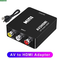 RCA AV to HDMI Converter HD 1080P AV to HDMI Adapter High Quality Mini AV2HDMI Video Switcher Compat