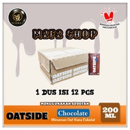Oatside Mini Chocolate Oat Milk | Uht Box Chocolate Wheat Milk | Straw - 200ml (Carton Packaging)