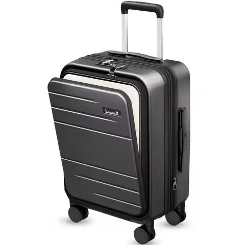 On Luggage 22x14x9 Airline Approved, FLO5 Expandable Polycarbonate Suitcase with Front Pocket FXCore