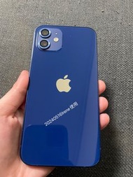 IPhone 12 128g 藍  送犀牛盾+惡魔殼等（手機醫生跑測試100%功能測正常，全機原廠，77%電池）