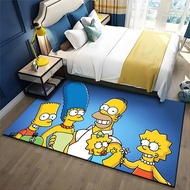 3D S-impsons Cartoon Family Portrait Customized Large Living Room Carpet Anti-Slip Bedroom Carpet Bi