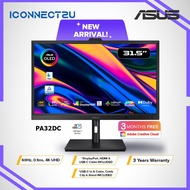 Asus 32" Proart PA32DC OLED with RGB Stripes 4K 60Hz 0.1ms HLG HDR10 Motorized Colorimeter USB-C Dua
