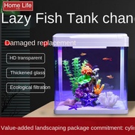 [High Quality]Designer Aquarium Fish Tank Complete / Mini Aquarium Betta Tank House Betta House Doub