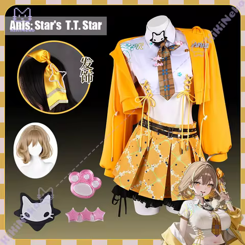Game nikke Anis Star's T.T. Star Cosplay Costume Wig Anis Star's Cosplay Outfit For Comicon Hallowma