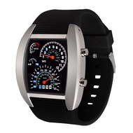 Racing Dashboard Electronic Watch Fashion Sports Aviation LED Electronic Watch Male Female Student U