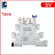 1PCS Relay 5V 12V 24V DIN Rail Slim Relay Module HF41F 6A 250VAC 30VDC Industrial Interface Relay Wi