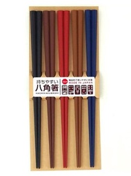 日本製 - 彩色八角筷子 - 1套5對