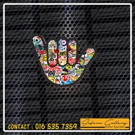 sticker hand bomb car sticker