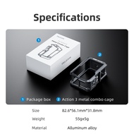 TELESIN กรอบอลูมิเนียมอัลลอยด์สำหรับ DJI OSMO Action 5 Pro / Action 4 3 Shoot ในแนวตั้ง Dual Cold Sh