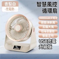 [USB充電升級版 - 大電池20000mAh] 迷你風扇 S2 台式風扇 桌上風扇 USB風扇 小風扇 電風扇 USB充電循環扇 | 辦公室迷你風扇 (白色) - i2152WH