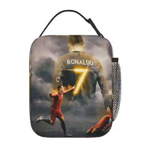 Art Cr7 Wallpaper Insulated Lunch Bag High Capacity Lunch Container Cooler Bag Lunch Box Tote Colleg