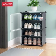 AONEZ Rak Sepatu Tertutup Anti Debu Shoe Storage Boxes Minimalis 4 Susun