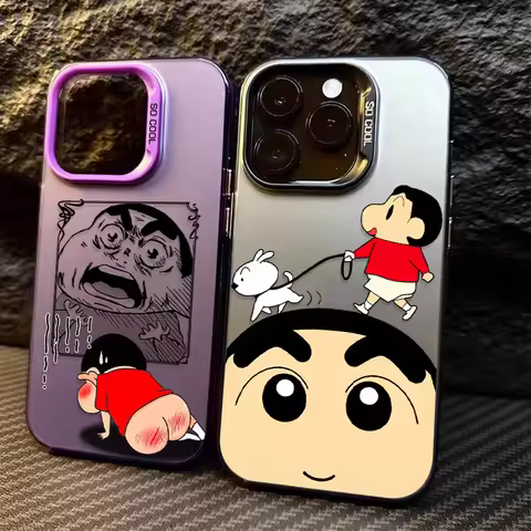 Anime CUTE Crayon Shin-chan Phone Case for Samsung Galaxy S25 Edge S26 S24 S23 Ultra S22 S21 Plus FE