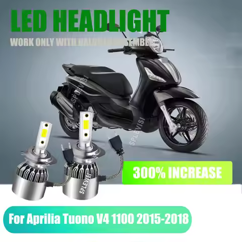 H7 LED Headlight Headlamp - Built Tough - Lasts 60,000 Hours - 100% Compatibility For Piaggio BV 350