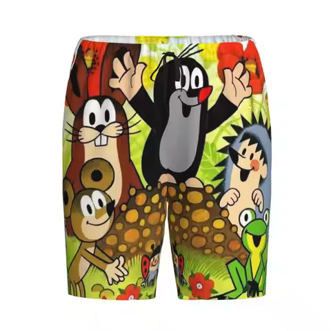 Custom Mole Happy Krtek Shorts Sleeping Pants Men Pajama Pants Lounge Sleep Sleepwear Bottoms