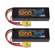 PowerHobby 2S 7.4V 5200mAh 50C Lipo Battery Pack w XT90 Connector Hard Case