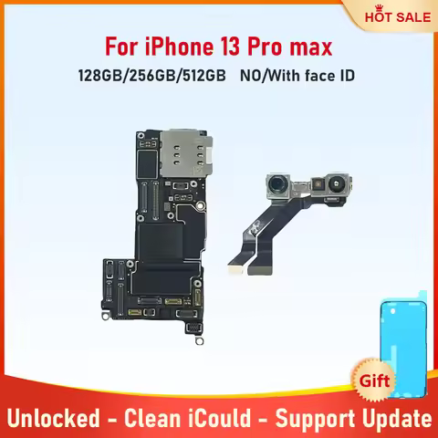 Unlocked Mainboard for iPhone 13 Pro Max 128g 256g 512g Motherboard With Face ID Clean iCloud Logic 