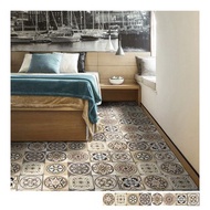 復古花磚壁貼 V款 歐風自黏壁紙 瓷磚牆貼 磁磚貼紙 踢腳線 防水