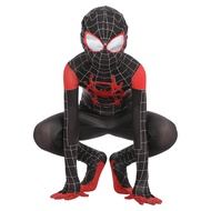 {gykhhguk} 2020 New Kids Spider Man Miles Morales Cosplay Costume Zentai Pattern Bodysuit Suit Jumps