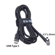 USB C to 3.5*1.35mm Male Plug PD Fast Charging Cable for Jumper Ezbook Laptop PC USB Type C Male Ada