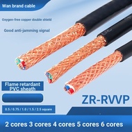 Pure Copper Core Shielded Wire RVVP2 Core 3 Core 4 Core 5 Core 6 Core Signal Control Wire 0.5 0.75 1