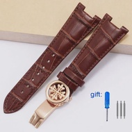 Genuine Leather Watchband For Patek Philippe 5711 5712G Waterproof Concave Folding Buckle Watchband