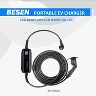 BESEN PORTABLE EV CHARGER 3.6 KW 10A/16A TYPE 2 WITH LCD MODEL PCD030 - TECH ZONE