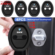 4Pcs BMW Car Door Lock Protection Cover Silicone Door Lock Shock Absorber Anti Scratch Shockproof Si