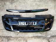 กระจังหน้า ทำสีดำ หน้ากระจัง พร้อมฝากระโปรงหน้า​ รถยนต์ คิ้วหน้า กระจัง ดำ ควัน สีดำ 2k โครมเมี่ยม ดีแม็ก ออนิว อิซูซุ  isuzu d-max allnew balck color ปี2012-2015