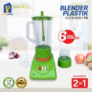2 in 1 Blender Plastic Cup Juice Blender 6 Blades TD