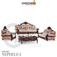 ชุดโซฟาหลุยส์ 4ชิ้น (3+2+1ที่นั่ง+โต๊ะกลาง) Black Platinum Series รุ่น TSF-LV-SET NEPHELE-I [Pick Co