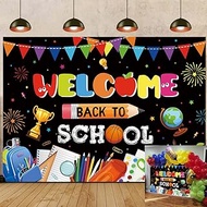 Welcome Back to School Backdrop 7x5ft First Day of School Party Banner for Preschool Kindergarten Cl