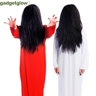 GADGETGLOW​ Female Ghost Costume, White Red Sadako Halloween Costumes, Creative Scary Horror Dress U