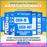 ◹ GCash Cash-in Cash-out Rates Signage & Poster