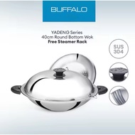 [READY STOCK] BUFFALO 40cm S/S Round Bottom Wok Foc Steamer Rack 牛头牌炒菜锅圆底雅登五层锅40cm