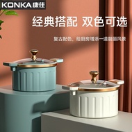 H-Y/ Konka/Roman Holiday Enamel Low Pressure Pot Large Capacity Pressure Cooker Soup Pot Household Induction Cooker Appl