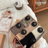 [Cavensi] Extra Large Size Panties 6-Piece Set 7A Antibacterial Ice Silk Plain Mid-Waist Girls Seaml