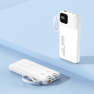 MiaXia Joy 66W Power Bank ชาร์จเร็วสายเคเบิ้ลบิวท์อิน6000MAh PD20W ชาร์จเร็วดีไซน์แบบพกพาและมีสไตล์