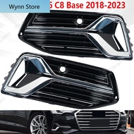 Front Fog Light Cover Bumper Grille Fit For Audi A6 C8 Base 2018 2019 2020 2021 2022 2023 Car Grill 