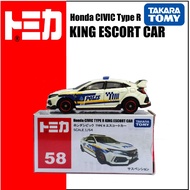 POLIS TYPE R: 1:64 Tomica Honda Civic Type R Malaysia King Escort Car Model Diecast Toy
